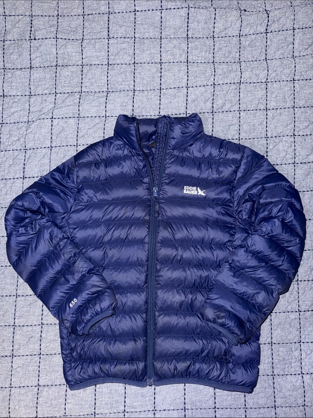 Eddie Bauer Deep Navy Puffer Jacket medium 7-8